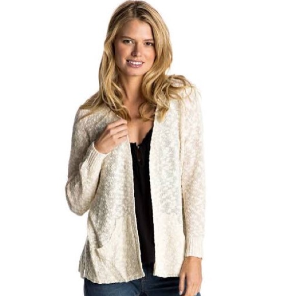 Roxy Sweaters Roxy Cream Nwt Move On Up Cardigan Poshmark